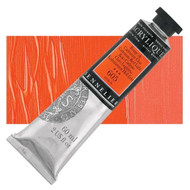 Ακρυλικό Sennelier Extra Fine - 605 Cadmium Red Light S6 - 60ml
