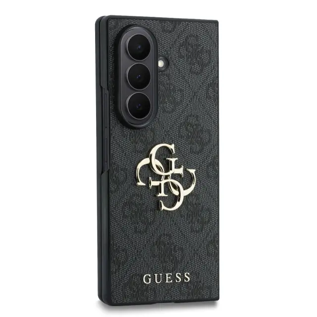 Guess PU 4G Metal Logo Case for Samsung Galaxy Z Fold 8 Ultra Grey 3