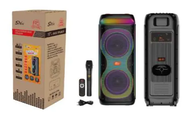 Φορητό ηχείο subwoofer με μικρόφωνο Karaoke - ZQS12215 - 160088 3