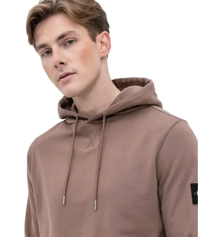 Calvin Klein - Ανδρικό Φούτερ Monogram Sleeve Badge Regular Fit J30J314036-GVE Μπεζ - XL 3
