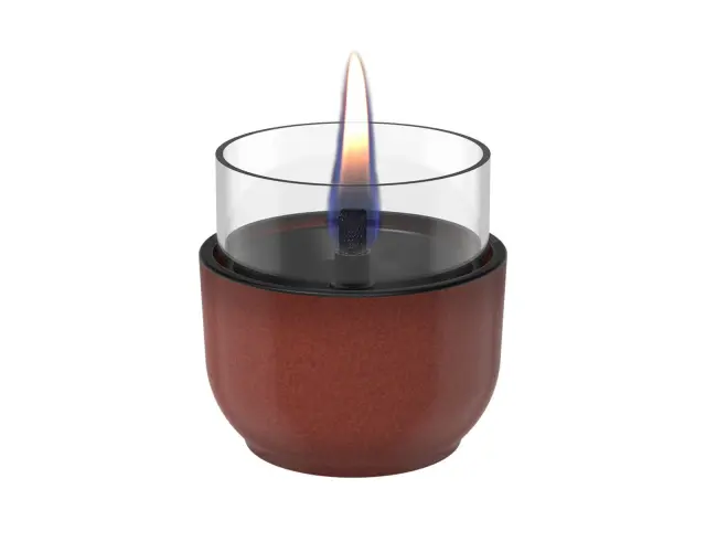 Επιτραπέζια Εστία Φωτιάς Violet 8 Reactive Glaze Tenderflame με διάρκεια καύσης 3 - 4 ώρες, χωρητικότητα δεξαμενής 150ml και διαστάσεις 8.3x8cm - Amber TF-600273