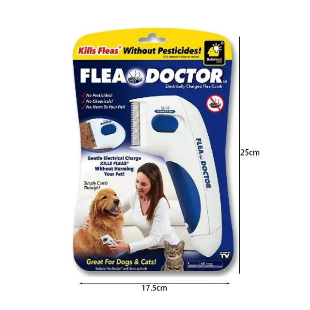 Factory Flea Doctor Ηλεκτρική Χτένα Σκύλου για Εξολόθρευση Ψύλλων & Παράσιτων - Electric Dog Comb for Extermination of Fleas and Pests 5052