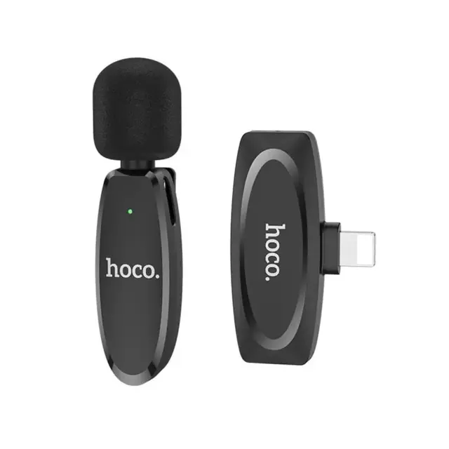 Ασύρματο Πυκνωτικό Μικρόφωνο Πέτου Hoco L15 Lightning, Clip On για Φωνητικά