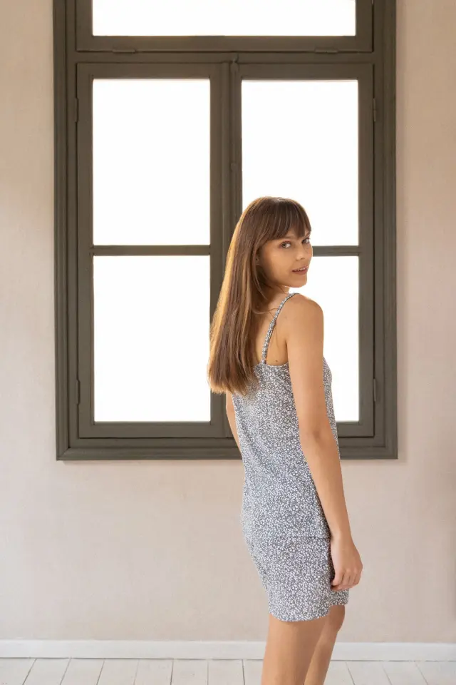 S1221 - Type - NIGHTGOWN AQUA FLOWER
