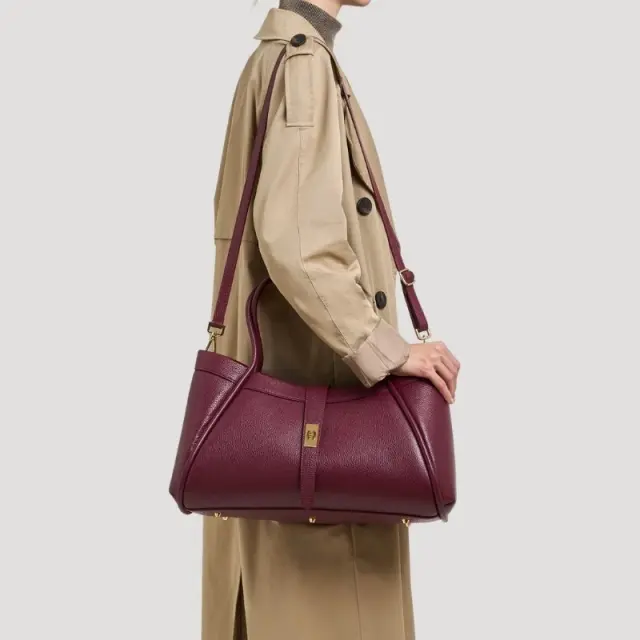 Γυναικεία Δερμάτινη Τσάντα Togo Mayfair Made in Italy 1022451 Μπορντό Cherry - ONESIZE 3