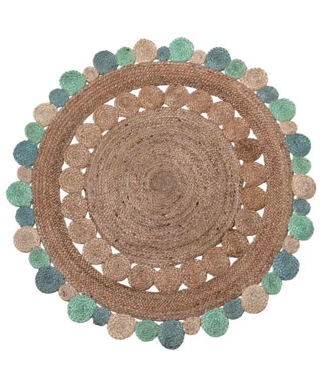 Χαλί γιούτα 1736 (120cm) light blue - -