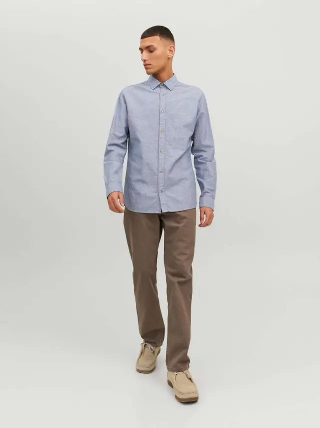 JJESUMMER SHIRT L/S S23 SN Faded Denim 2