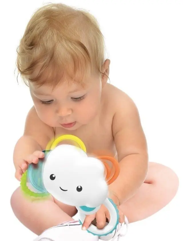 Baby Clementoni Βρεφικό Παιχνίδι Οδοντοφυΐας-Κουδουνίστρα Συννεφάκι (1000-17324) 2