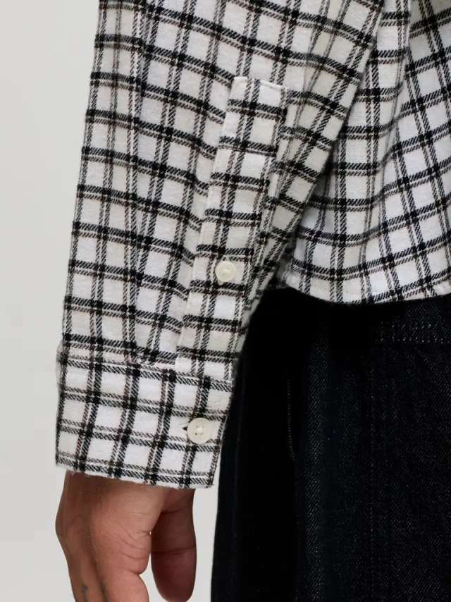 JORFREDERIKSBERG FLANNEL SHIRT L/S - Antique White 2