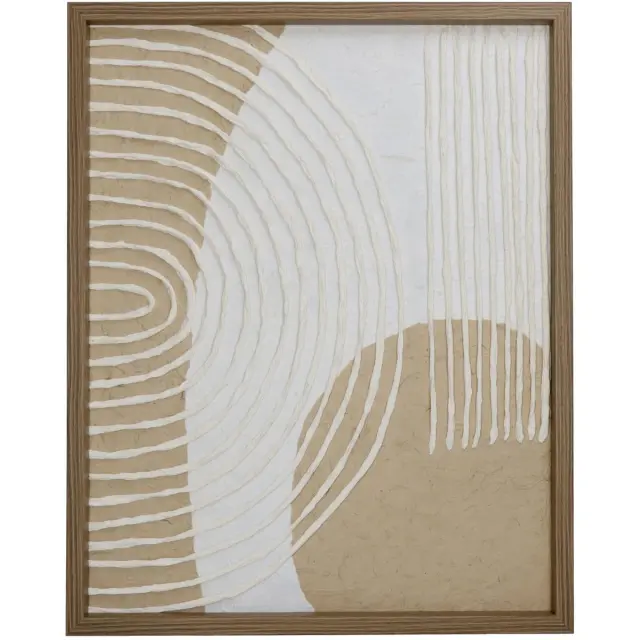Διακοσμητικό Τοίχου Καφέ Χαρτί 40x3x50cm