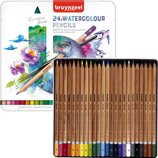 Σετ Μολύβια Ακουαρέλας Bruynzeel Expression Colour, 24 Χρώματα