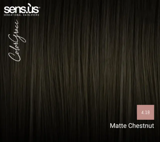 Sensus Color Grace M3K 4.18 Ash Matte Chestnut 100ml - (μόνιμη βαφή ματ καστανό) 2