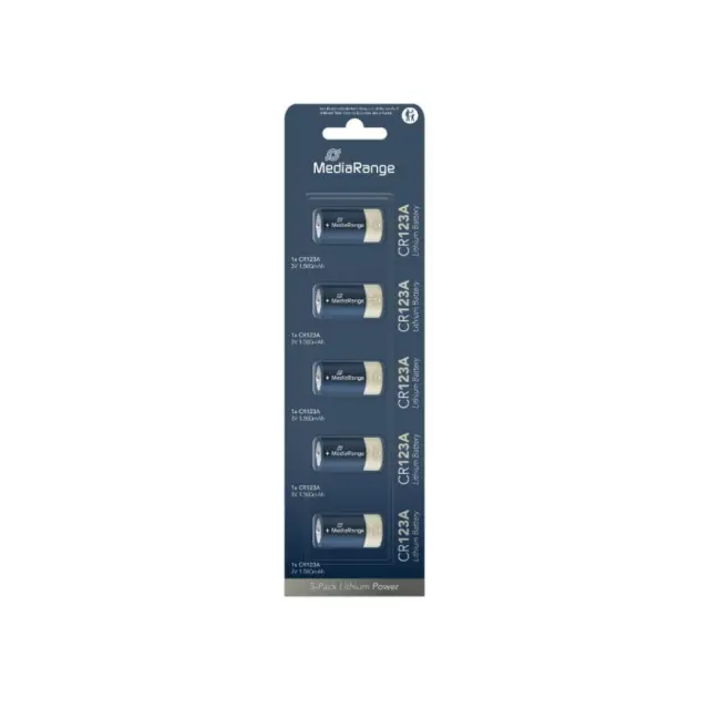 Μπαταρία Λιθίου MediaRange CR123A 3V (5 Pack) (MRBAT150)