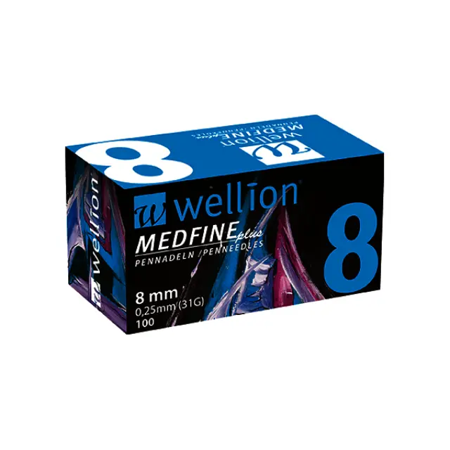 WELLION Medfine Plus 8 Βελόνες Πένας Ινσουλίνης 31G 8mm 100τμχ