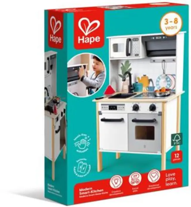 Hape Playfully Delicious Ξύλινη Κουζίνα Modern Smart-Kitchen 2