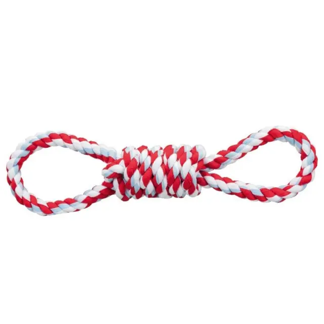 Trixie Παιχνίδι σχοινί με κόμπους , Βαμβακερό/ Polyester, 38cm Μονόχρωμο
