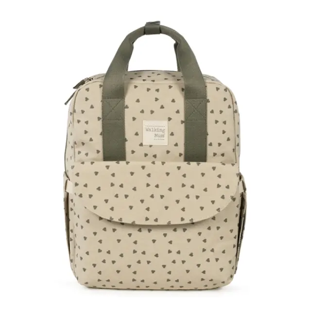 Walking Mom - Τσάντα Αλλαξιέρα Poppy Olive Hearts