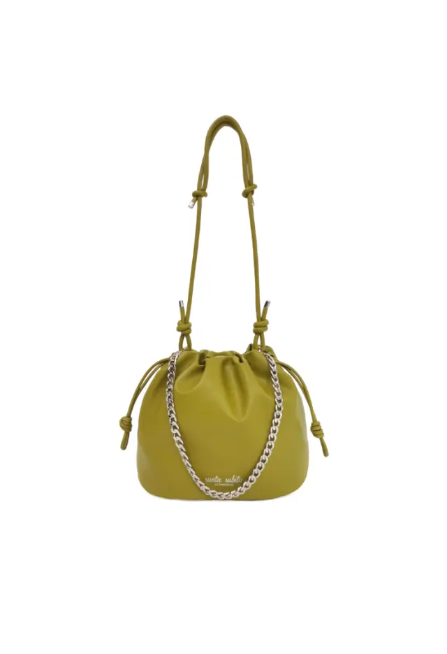 LE PANDORINE - mint green Pam Hobo Bag With Shoulder Strap In Chain