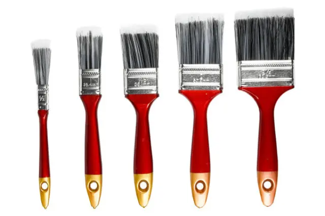 Paintbrushset synthetic 5 pieces flat