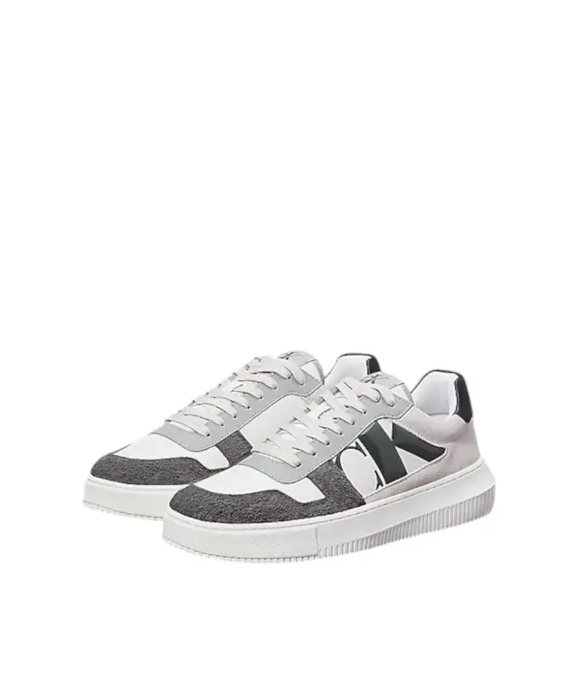 Calvin Klein - Cupsole Mono Lth Ανδρικά Chunky Sneakers YM0YM01122-01V Λευκό 2