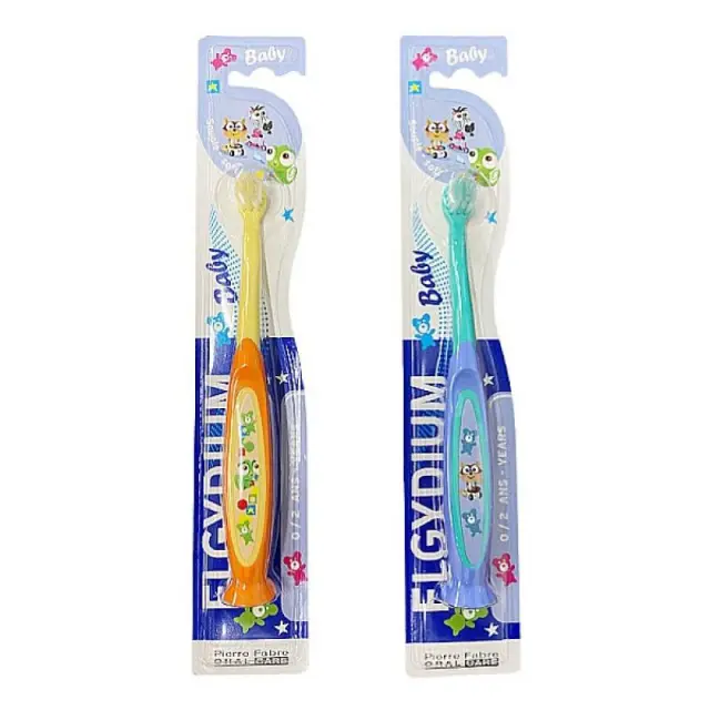 Elgydium Βρεφική Οδοντόβουρτσα Baby Γαλάζιο / Πράσινο για 0m+