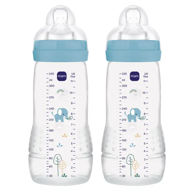 MAM - Easy Active Baby Bottle - Blue - 330ml - Baby and Children