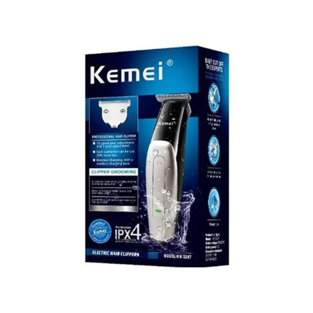 Kemei Επαναφορτιζόμενη Κουρευτική Μηχανή Black/Bronze KM-3207 3