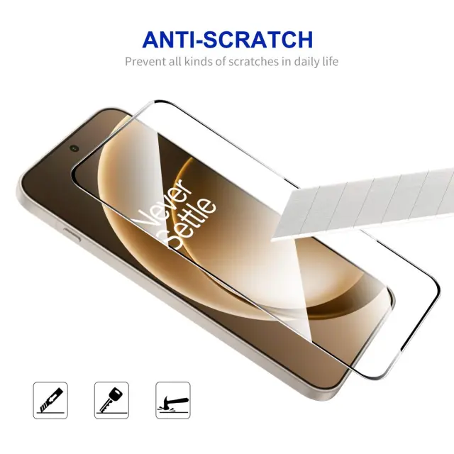 Full Cover Tempered Glass για OnePlus 15-Black OEM 2