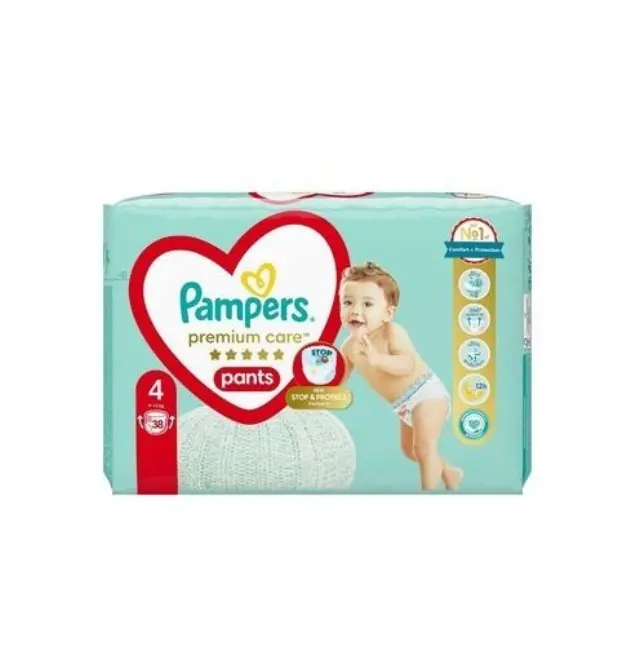 Pampers Premium Care Pants Πάνες Βρακάκι No.4 (9-15kg) 38τμχ