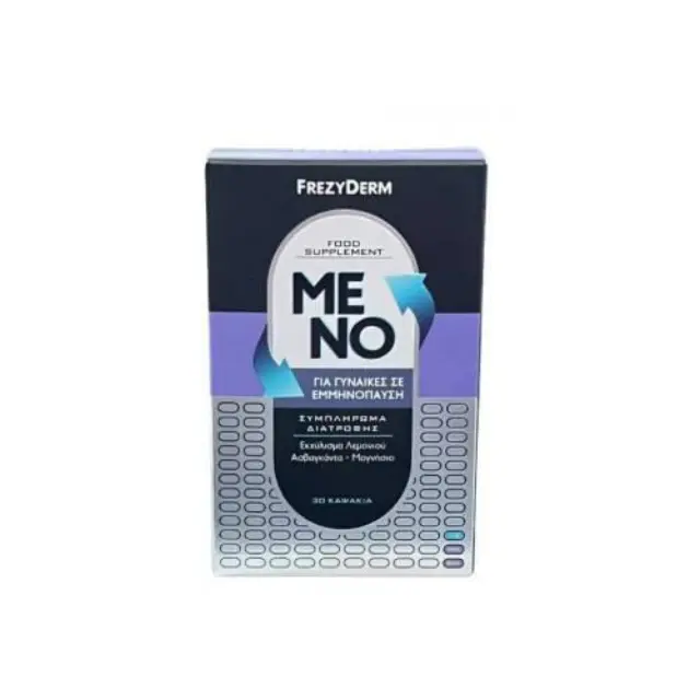 Frezyderm Meno Συμπλήρωμα Διατροφής για Γυναίκες σε Εμμηνόπαυση με βάση το Εκχύλισμα Λεμονιού, την Ασβαγκάντα & το Μαγνήσιο, 30 καψάκια