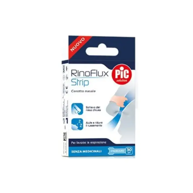 Pic RinoFlux Strip Nasal Plaster Standard, Ρινικές Ταινίες Για Διευκόλυνση Της Αναπνοής 30τμχ