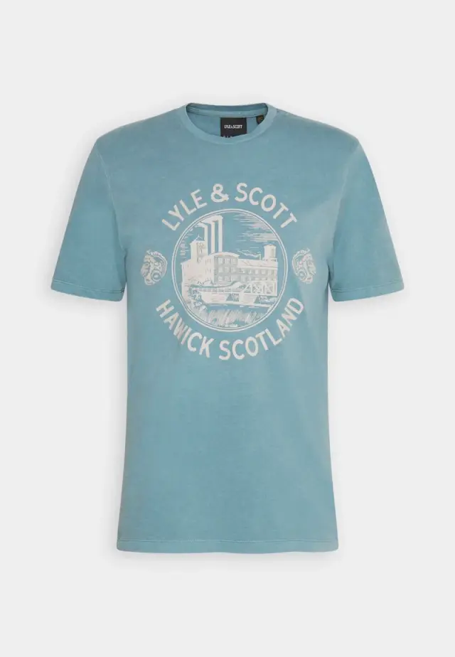 LYLE + SCOTT HAWICK PRINT T-SHIRT ΑΝΔΡΙΚΗ ΜΠΛΟΥΖΑ - W825/SKIPTON BLUE BLUE
