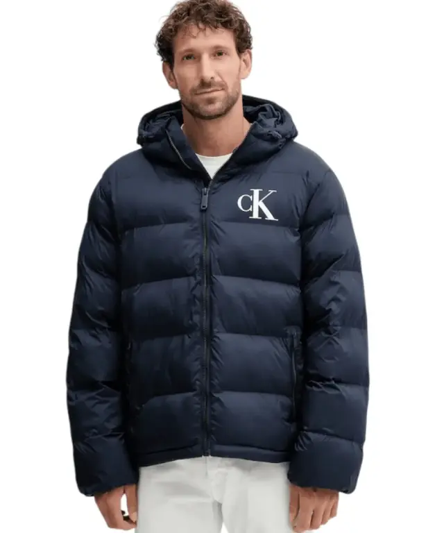 Calvin Klein - Ανδρικό Χειμωνιάτικο Μπουφάν Regular Fit LV04RD528G-CEF Μπλε Σκούρο - 2XL