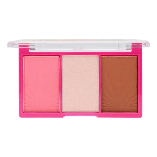 Sunkissed Hello Doll Face Trio Palette: Blusher & Highlighter & Bronzer 2