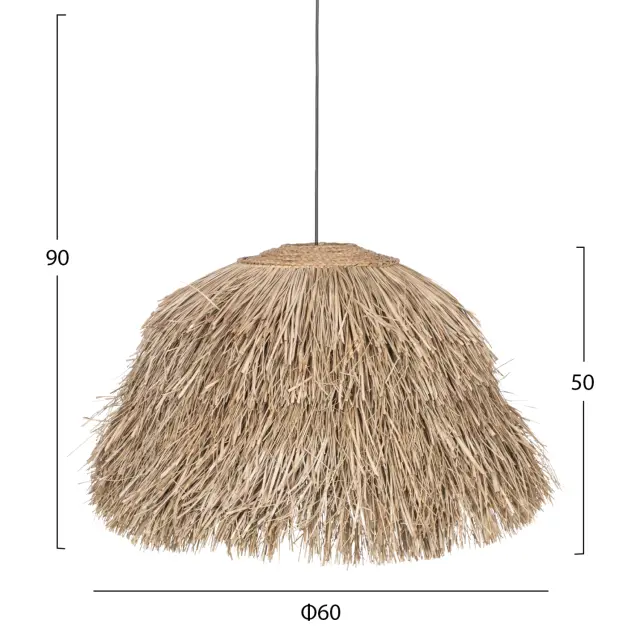 Φωτιστικό οροφής με σχήμα θάμνου από Pandan Grass σε φυσικό 60x60x50 εκ. 2