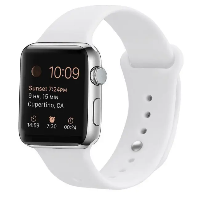 Rubber Λουράκι για Apple Watch 38/40/41/42(series 10/11/12)mm- White OEM