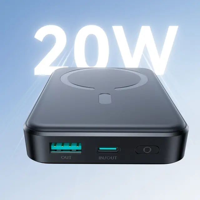Joyroom JR-W020 20W 10000mAh MagSafe Power Bank + USB-C - Καλώδιο USB-C 0,25m - Μαύρο 2