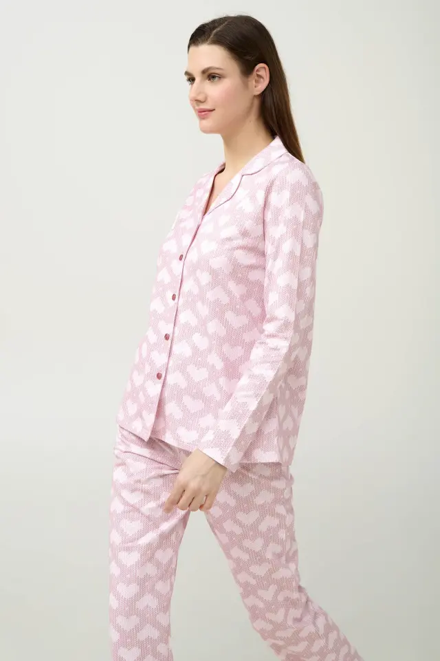 Vamp Γυναικεία Πιτζάμα Σεμιζιέ 100% Βαμβάκι Rose Elegance Hearts - XL 2
