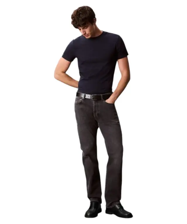 Calvin Klein - Ανδρικό T-shirt Classic Monogram Tee Regular Fit LV04RD254G-CEF Μπλε Σκούρο - M 3