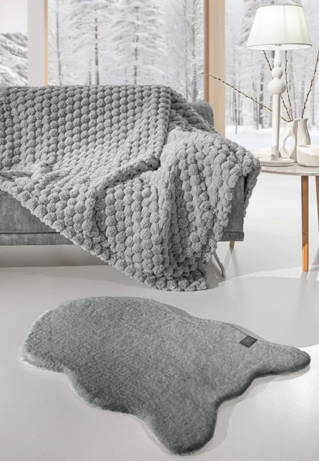 ΣΕΤ ΓΟΥΝΙΝΑ ΠΑΤΑΚΙΑ 2ΤΕΜΑΧΙΩΝ ALPACA ANTHRACITE 60X100 GUY LAROCHE