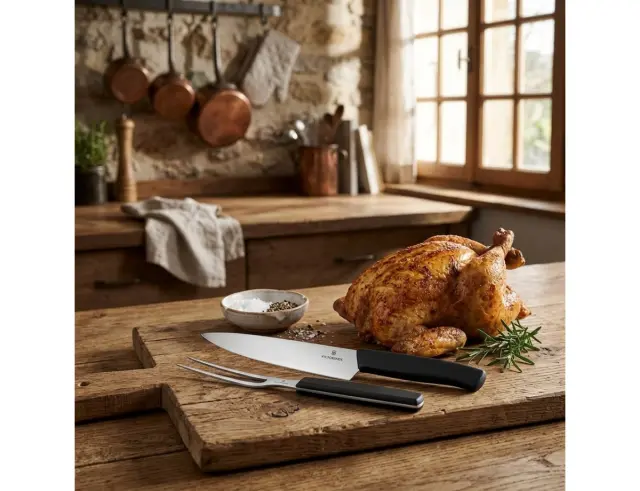 Σετ Μαχαίρια Carving Victorinox Swiss Modern με μήκος λεπίδας 21cm - 2 τεμάχια - Black6.9093.21G
