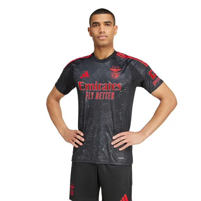 adidas Performance Men's Sport Lisboa Benfica Away Jersey Μαύρο JJ5112 (adidas Performance)