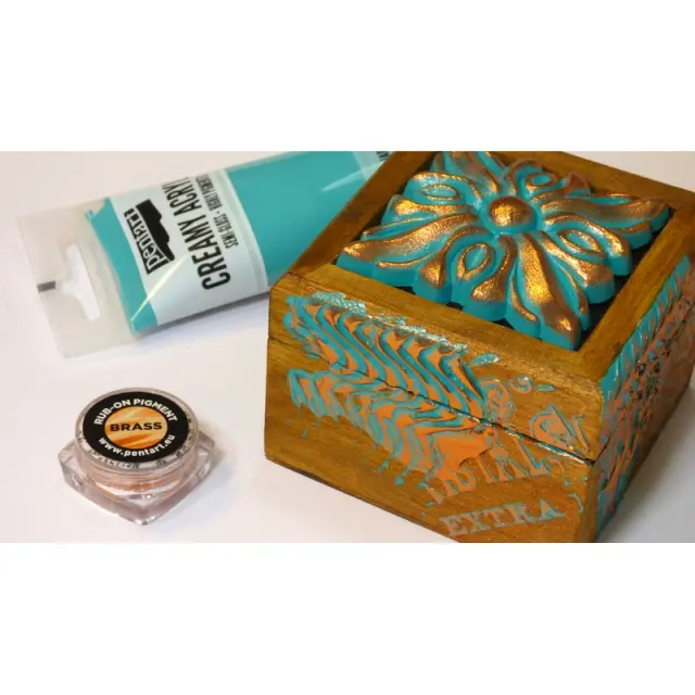 Rub-on pigment Chrome Effect (μεταλλικό εφέ) Pentart 0,5 gr, Ruby 2