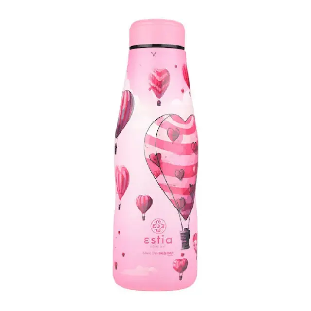 Estia Travel Flask Save the Aegean Μπουκάλι Θερμός Ανοξείδωτο Love ascend 500ml