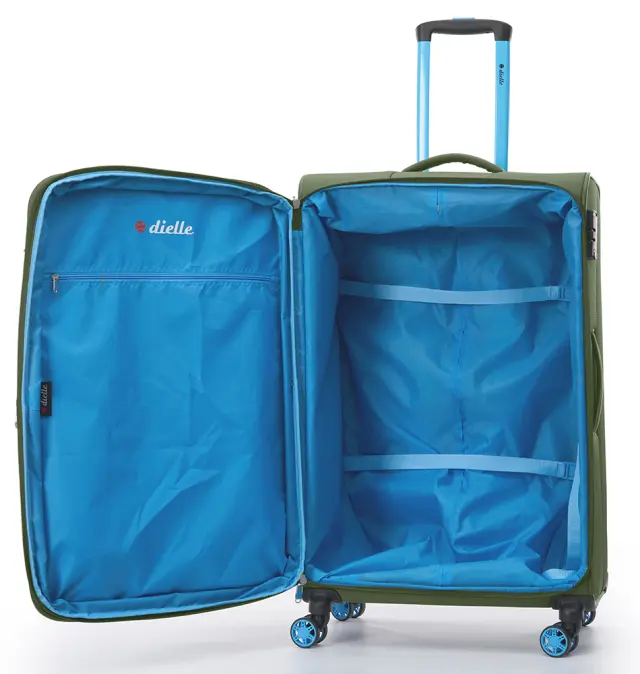Βαλίτσα υφασμάτινη Μεγάλη DIELLE 30/70 79x48x31/34 cm Πράσινο 2