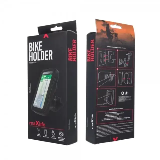MAXLIFE MXBH-01 L Βάση Στήριξης Ποδηλάτου Για Κινητό (Μαύρο) 2