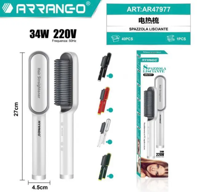 Ηλεκτρική Βούρτσα Μαλλιών Arrango AR47977 Μαύρη 2