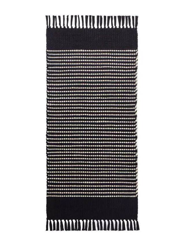 Χαλάκι Διαδρόμου 60x130 Nima Issa 100% βαμβακερό- Black