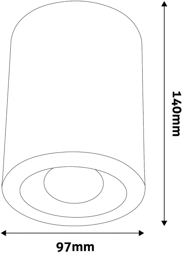 Avide Φωτιστικό Οροφής GU10 Spot Light Στρογγυλό Λευκό 15.001.1970 2