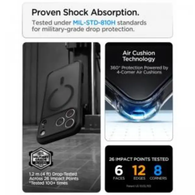 Θήκη TPU & PC Spigen Apple iPhone 18 Pro/ 17 Pro MagSafe Ultra Hybrid Frost Μαύρο N71868 3